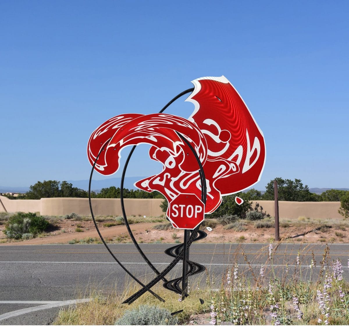 Intersection, Michael Jantzen, Road closed, art, culture, roadsigns