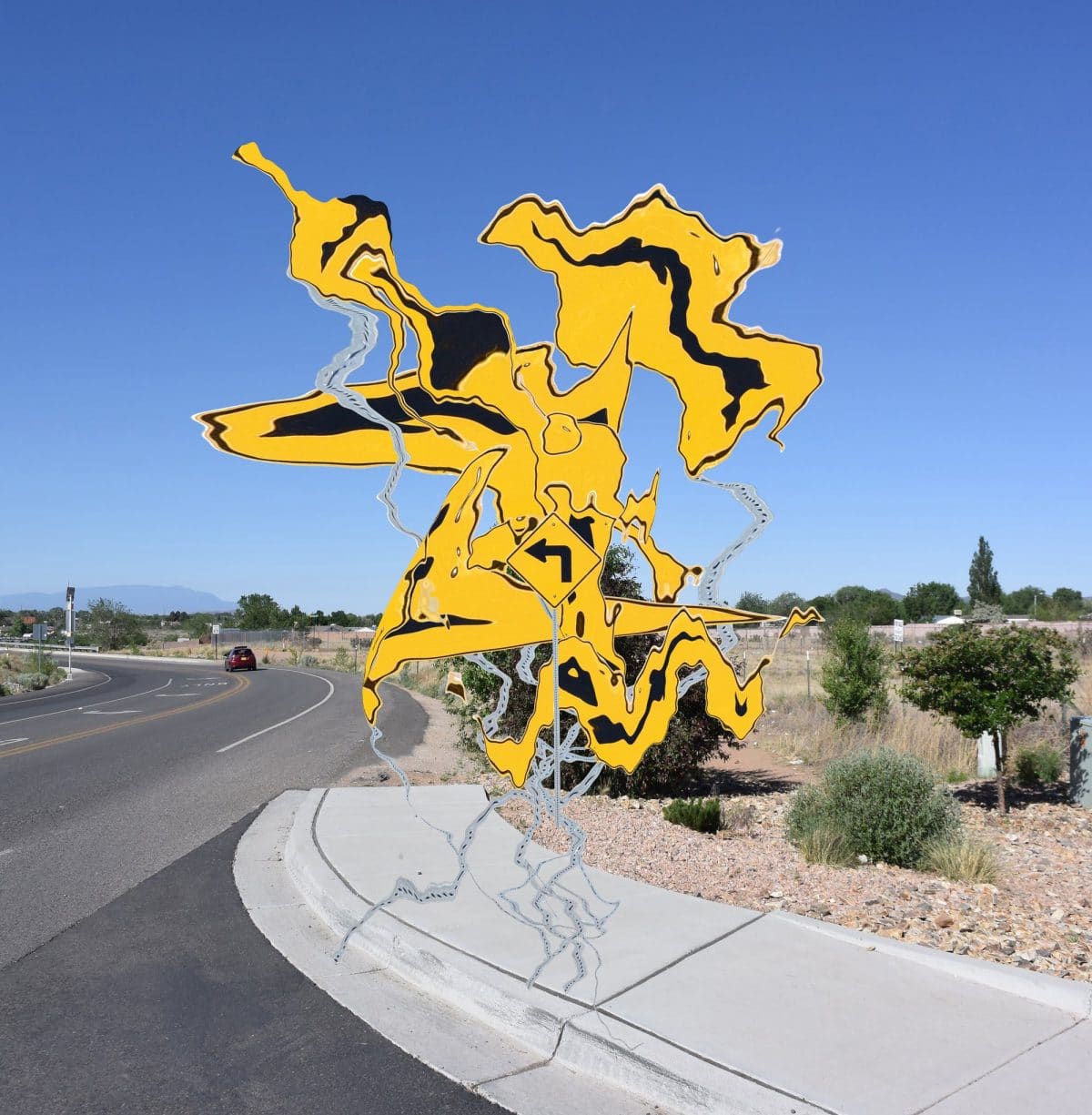 Intersection, Michael Jantzen, Road closed, art, culture